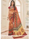 Faux Georgette Multi Colour Print Work Printed Saree