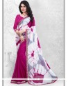 Faux Georgette Print Work Casual Saree