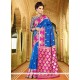 Handloom Silk Blue Designer Traditional Saree
