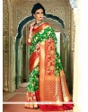 Green Weaving Work Handloom Silk Traditional Designer Saree