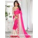 Faux Georgette Hot Pink Shaded Saree