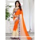 Faux Georgette Patch Border Work Shaded Saree