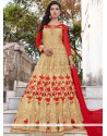 Embroidered Work Faux Georgette Floor Length Anarkali Suit