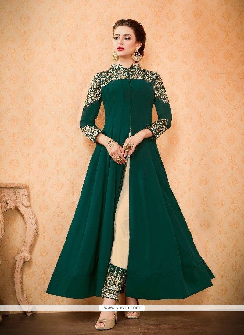 Buy online Embroidered Front Open Anarkali Suit Set from Suits & Dress  material for Women by Vasu Saree for ₹4629 at 50% off | 2024 Limeroad.com