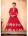 Bhagalpuri Silk Floor Length Anarkali Suit