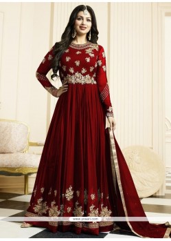 Ayesha Takia Red Floor Length Anarkali Suit