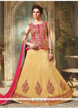 Lace Work Art Silk Lehenga Choli