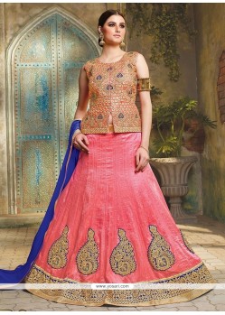 Rose Pink Art Silk Lehenga Choli