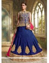 Embroidered Work Blue Lehenga Choli