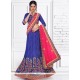 Art Silk Blue Lehenga Choli