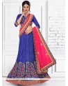 Art Silk Blue Lehenga Choli