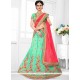 Sea Green Embroidered Work Art Silk Lehenga Choli