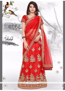 Lace Work Net Lehenga Choli