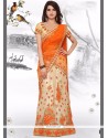 Net Orange Resham Work Lehenga Choli