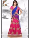 Hot Pink Embroidered Work Lehenga Choli