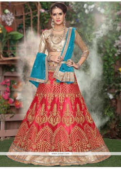 Rose Pink Net Lehenga Choli