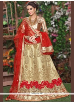 Resham Work Net Lehenga Choli