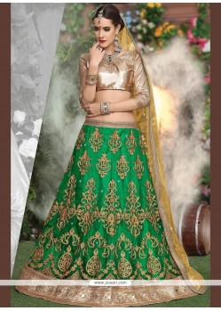 Green Net Lehenga Choli