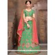 Art Silk Green Resham Work Lehenga Choli