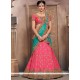 Rose Pink Embroidered Work Lehenga Choli