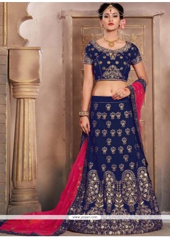 Lace Work Art Silk Lehenga Choli