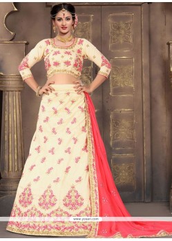 Art Silk Embroidered Work Lehenga Choli