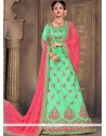 Sea Green Resham Work Lehenga Choli