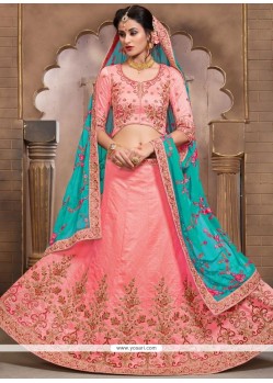 Embroidered Work Art Silk Lehenga Choli