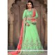 Art Silk Green Embroidered Work Lehenga Choli