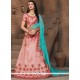 Embroidered Work Rose Pink Lehenga Choli