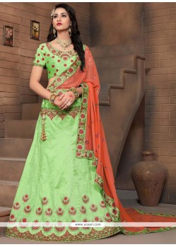 Art Silk Embroidered Work Lehenga Choli