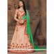 Embroidered Art Silk Lehenga Choli In Peach