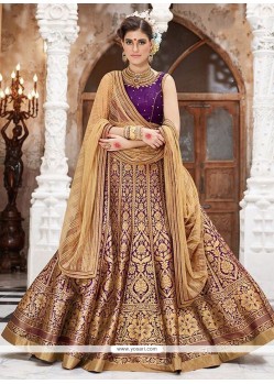 Purple Weaving Work Lehenga Choli