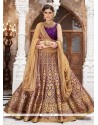 Purple Weaving Work Lehenga Choli