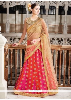 Jacquard Lace Work Lehenga Choli