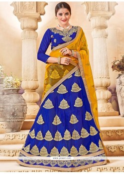 Net Blue Lehenga Choli