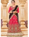 Rose Pink Patch Border Work Lehenga Choli