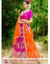 Hot Pink Net Lehenga Choli