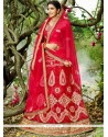 Resham Work Red Lehenga Choli