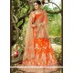 Lace Work Orange Lehenga Choli