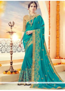 Art Silk Patch Border Work Traditional Designer Saree