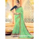 Green Embroidered Work Art Silk Designer Traditional Saree