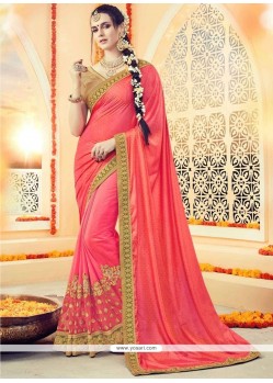 Art Silk Patch Border Work Designer Traditional Saree