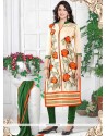 Cotton Resham Work Churidar Suit