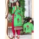 Cotton Green Resham Work Churidar Suit