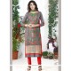 Cotton Embroidered Work Churidar Suit