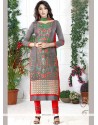 Cotton Embroidered Work Churidar Suit