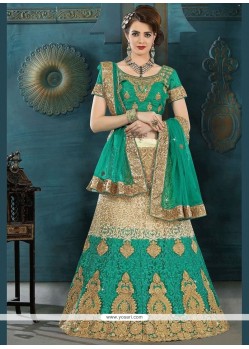 Net Sea Green Lehenga Choli