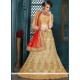 Net Beige Lehenga Choli