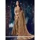 Faux Chiffon Gold Patch Border Work Classic Saree